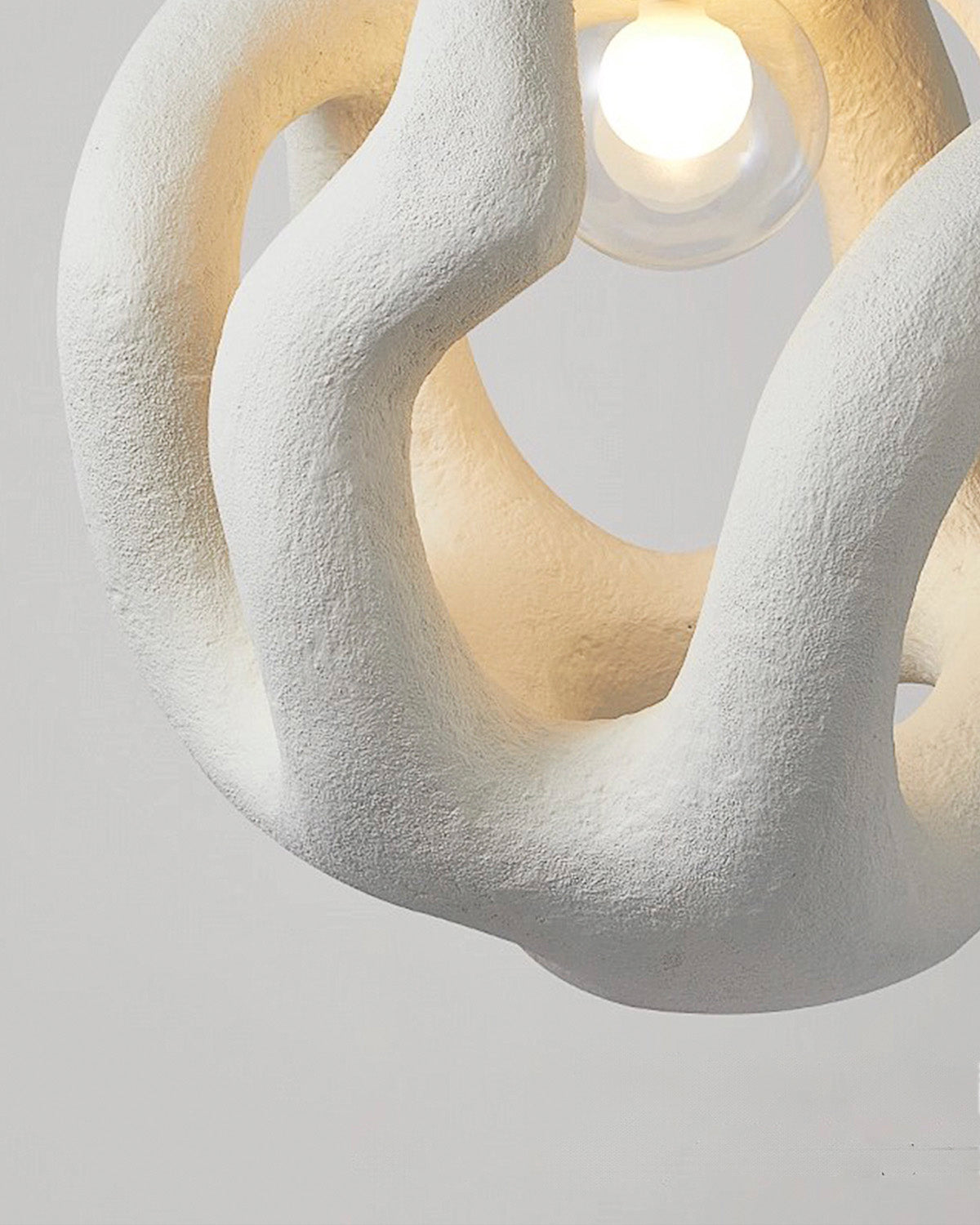 Twisted White Pendant Light