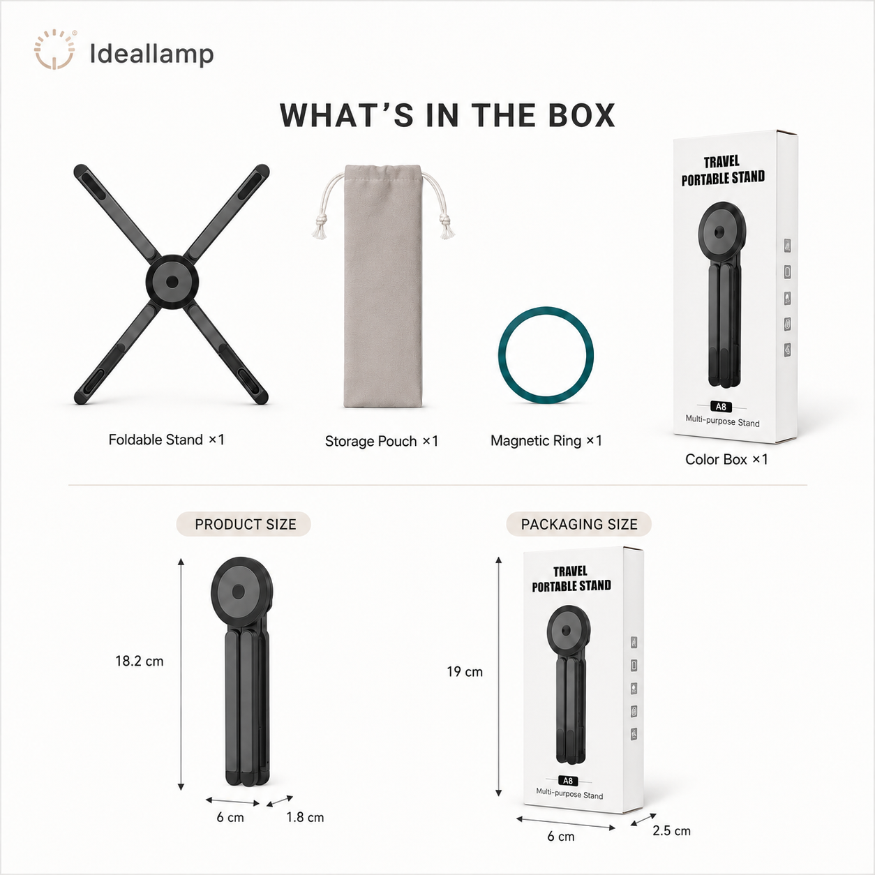 4-in-1 Foldable Magnetic Device Stand