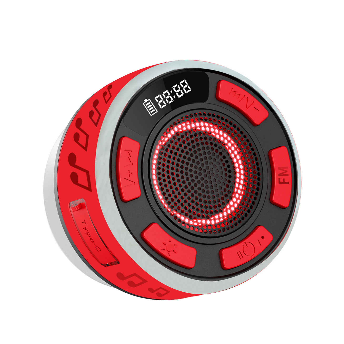 Aquro S3 Ultra – IPX7 Waterproof Shower Speaker with RGB Light & LED Display