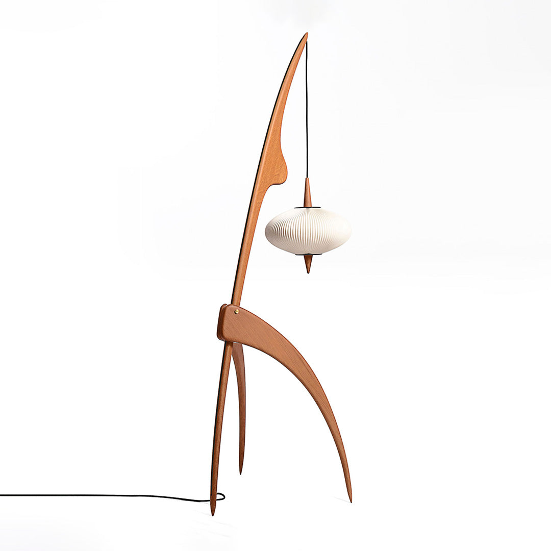 Walnut Vintage Living Room Floor Lamp