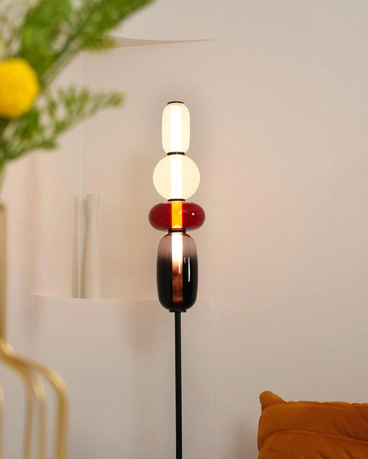 Glass Gourd String Floor Lamp