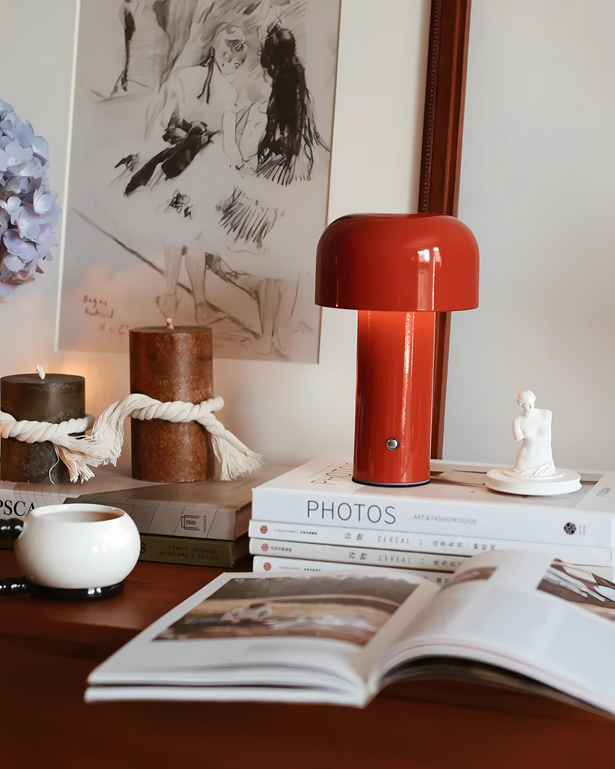Small mushroom table lamp
