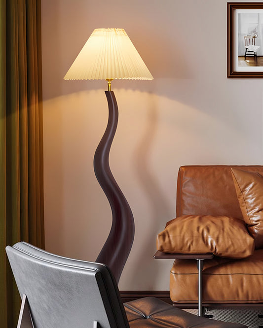 Sculptural White Floor Lamp