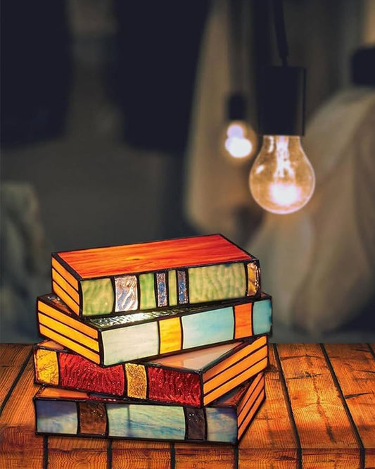 Stacked Book Table Lamp