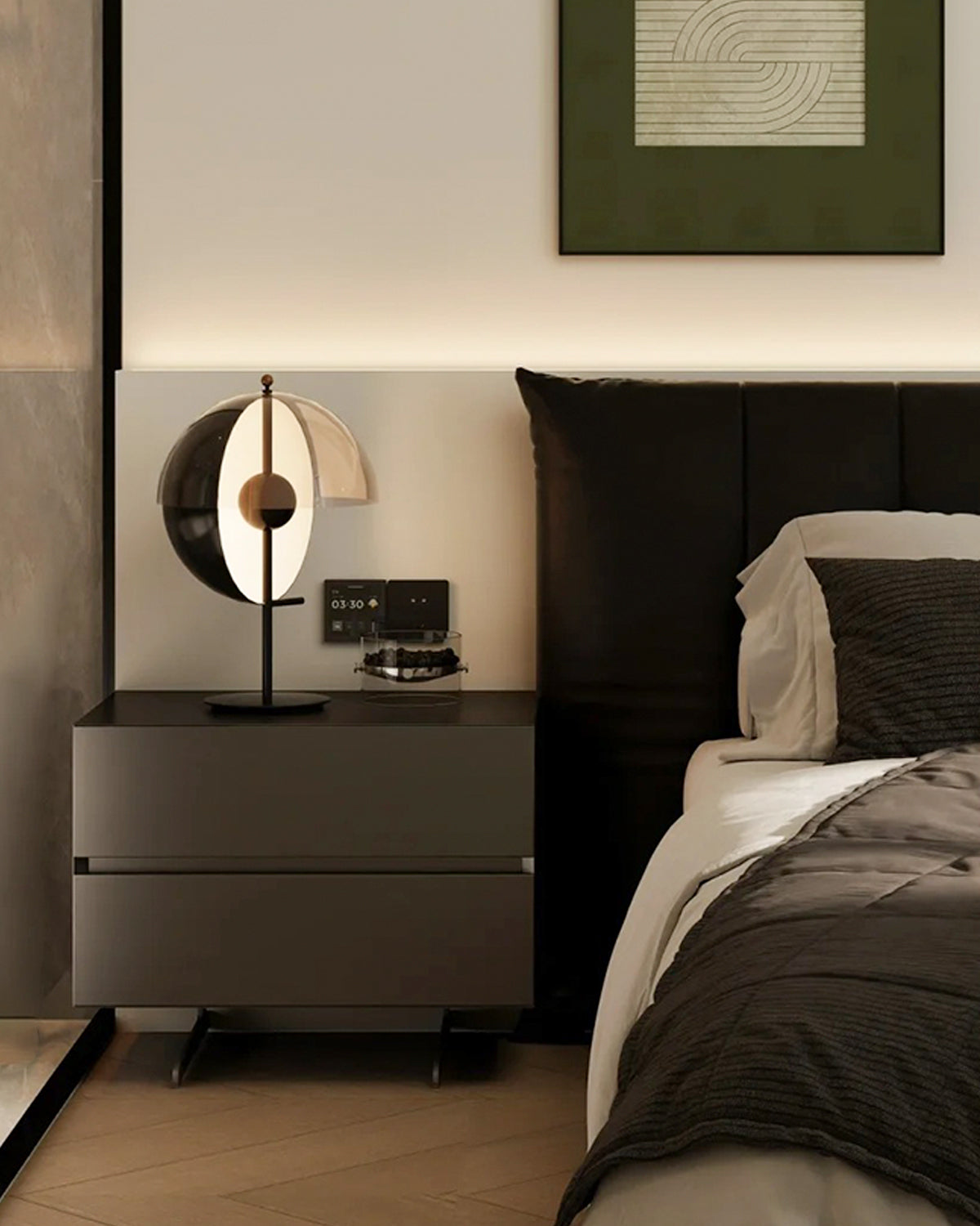 Hemispherical desk lamp