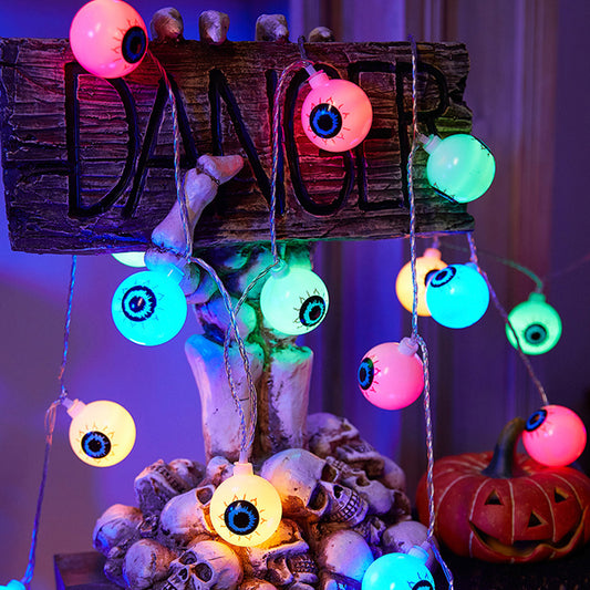 Halloween String Lights – Pumpkin, Ghost, Bat, Eyeball & Maple Leaf Designs