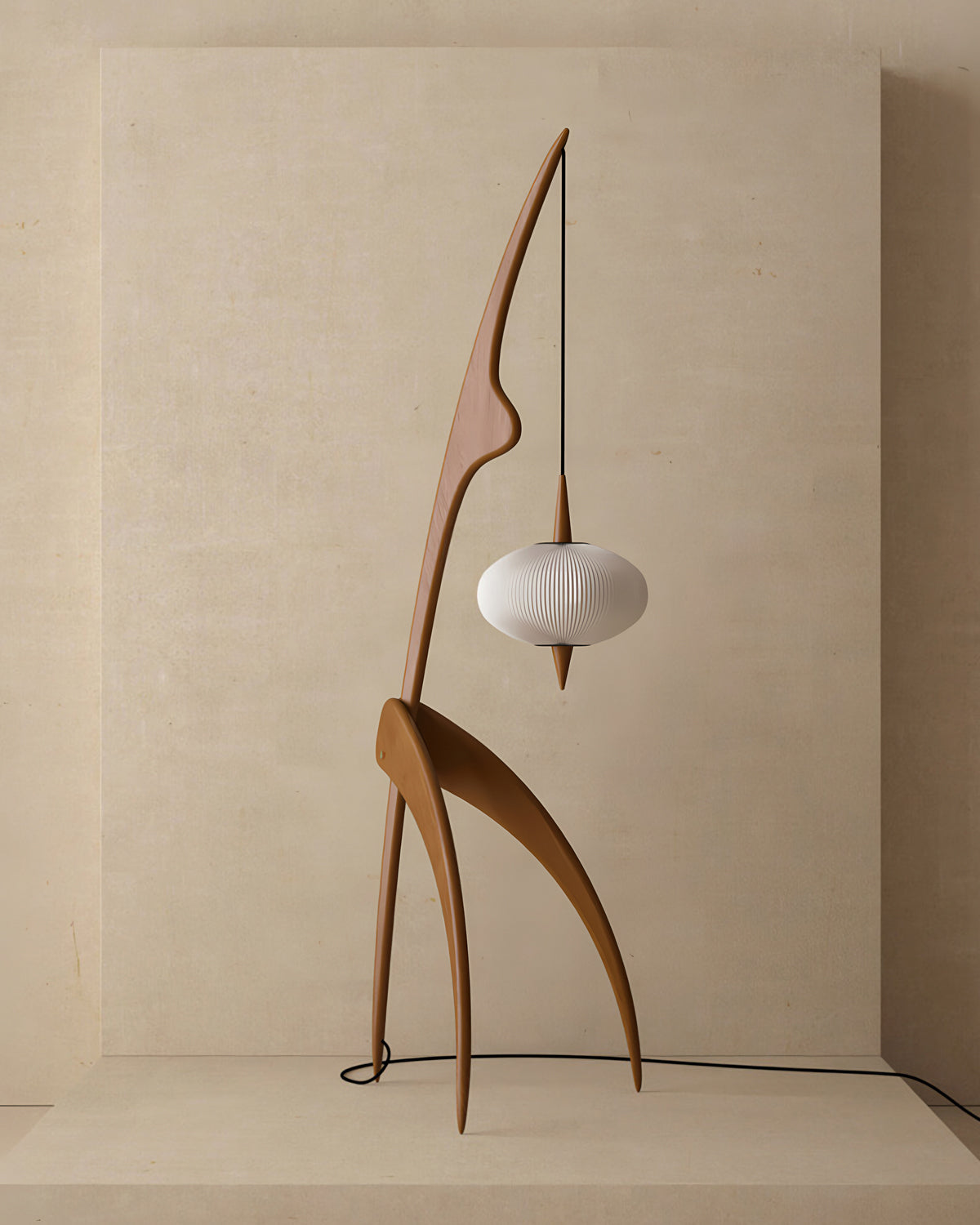 Walnut Vintage Living Room Floor Lamp