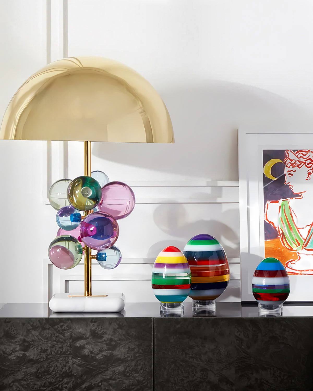 Crystal Grape Table Lamp