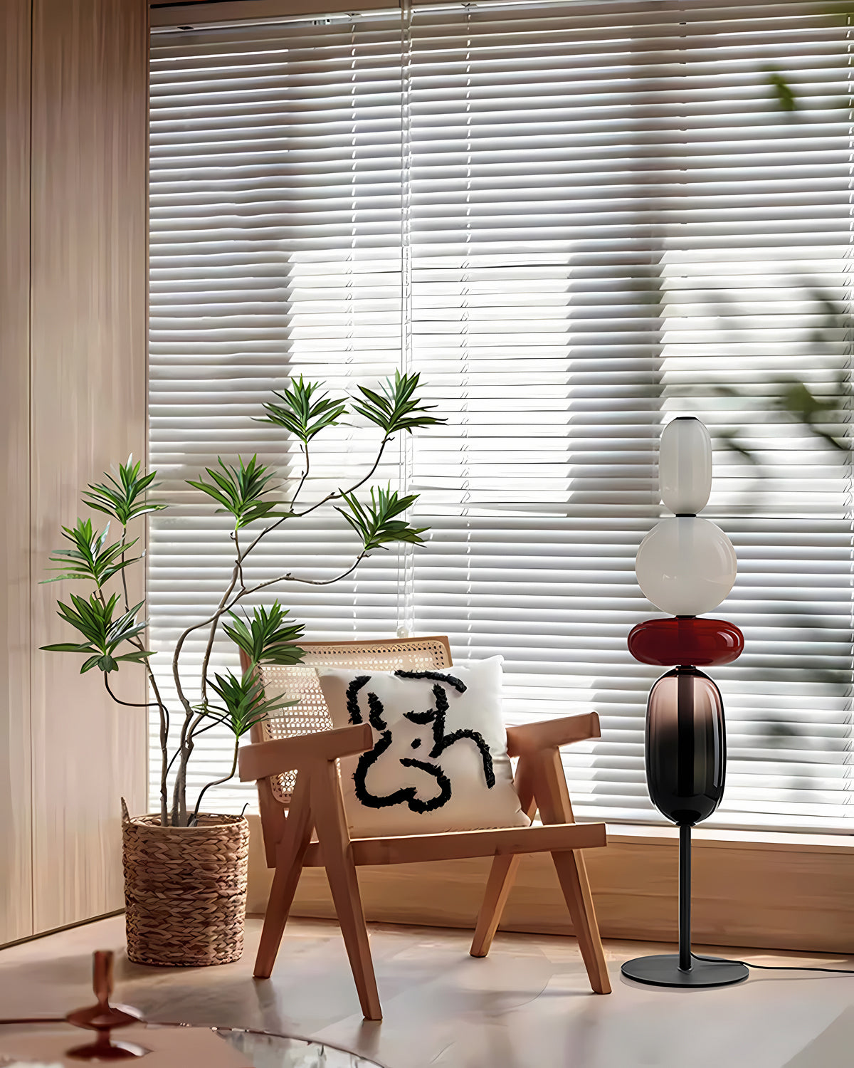 Glass Gourd String Floor Lamp