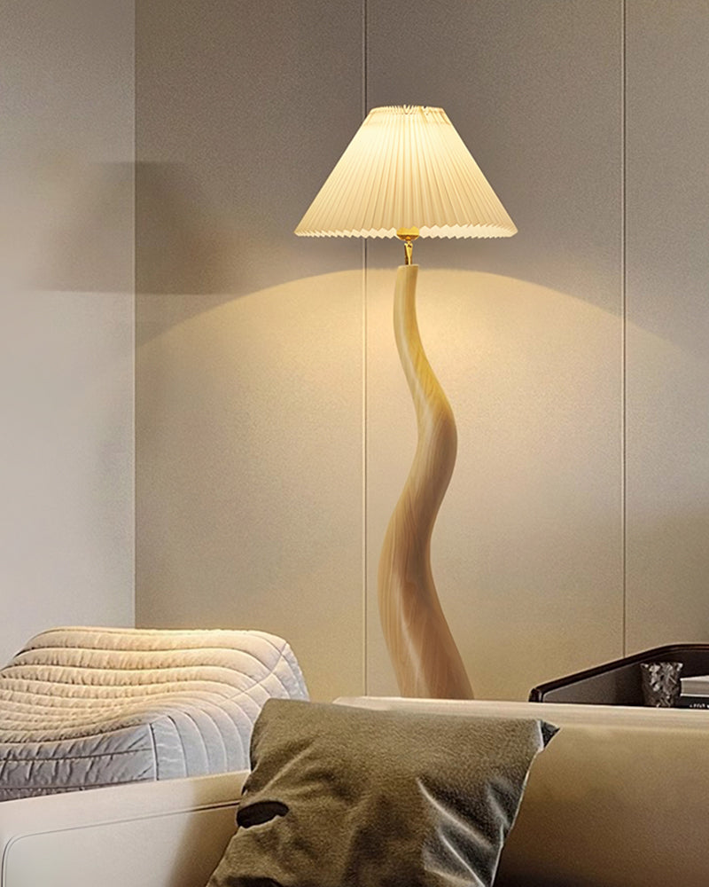 Sculptural White Floor Lamp