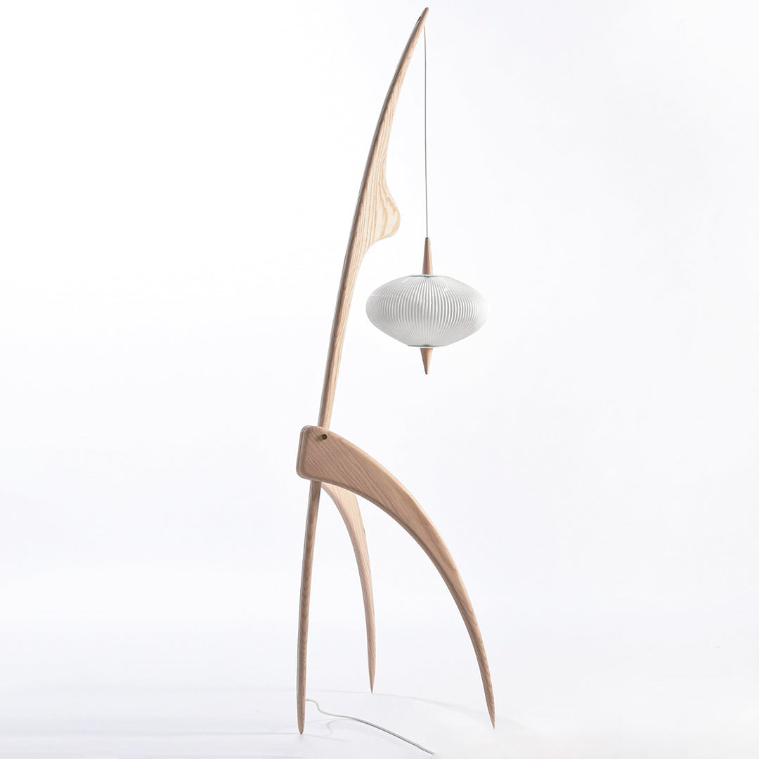 Walnut Vintage Living Room Floor Lamp
