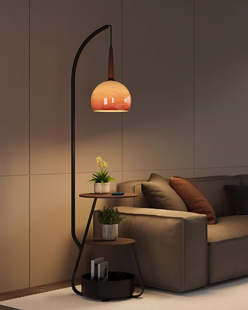 3-stöckige Stehlampe mit Regal