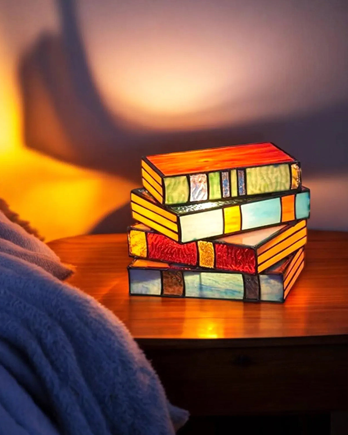 Stacked Book Table Lamp