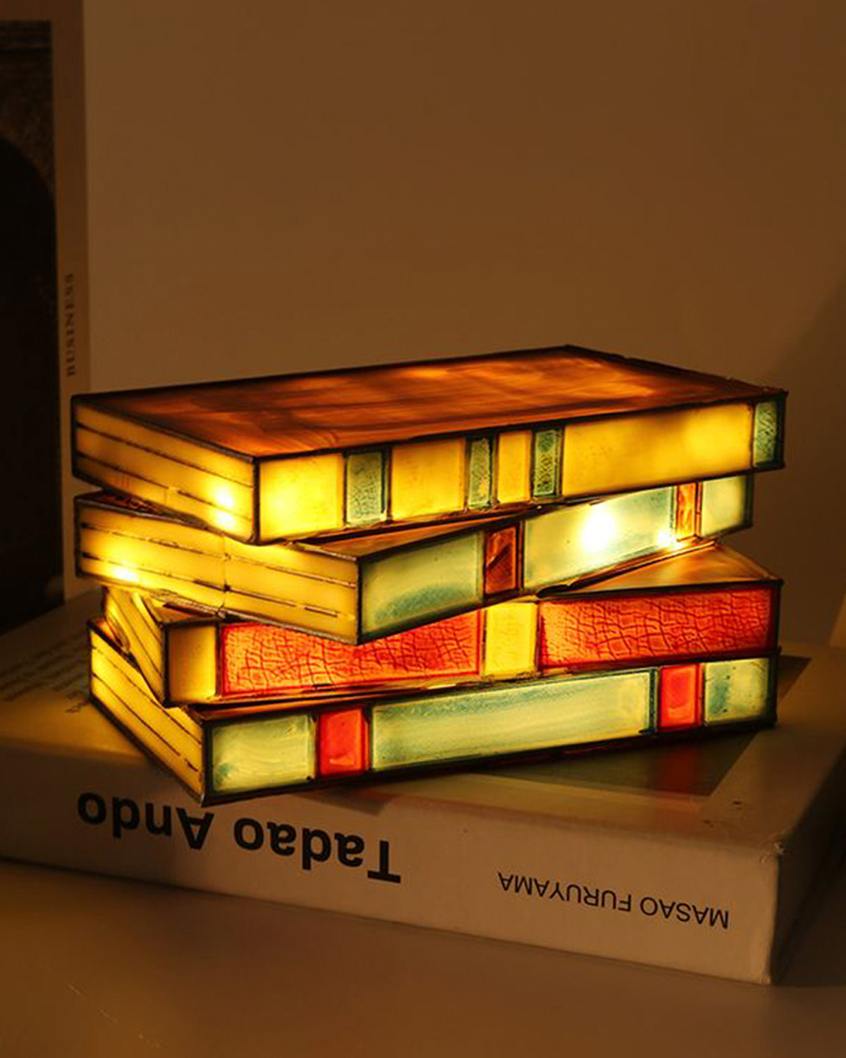 Stacked Book Table Lamp