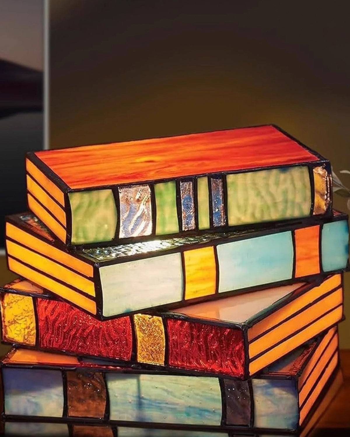 Stacked Book Table Lamp