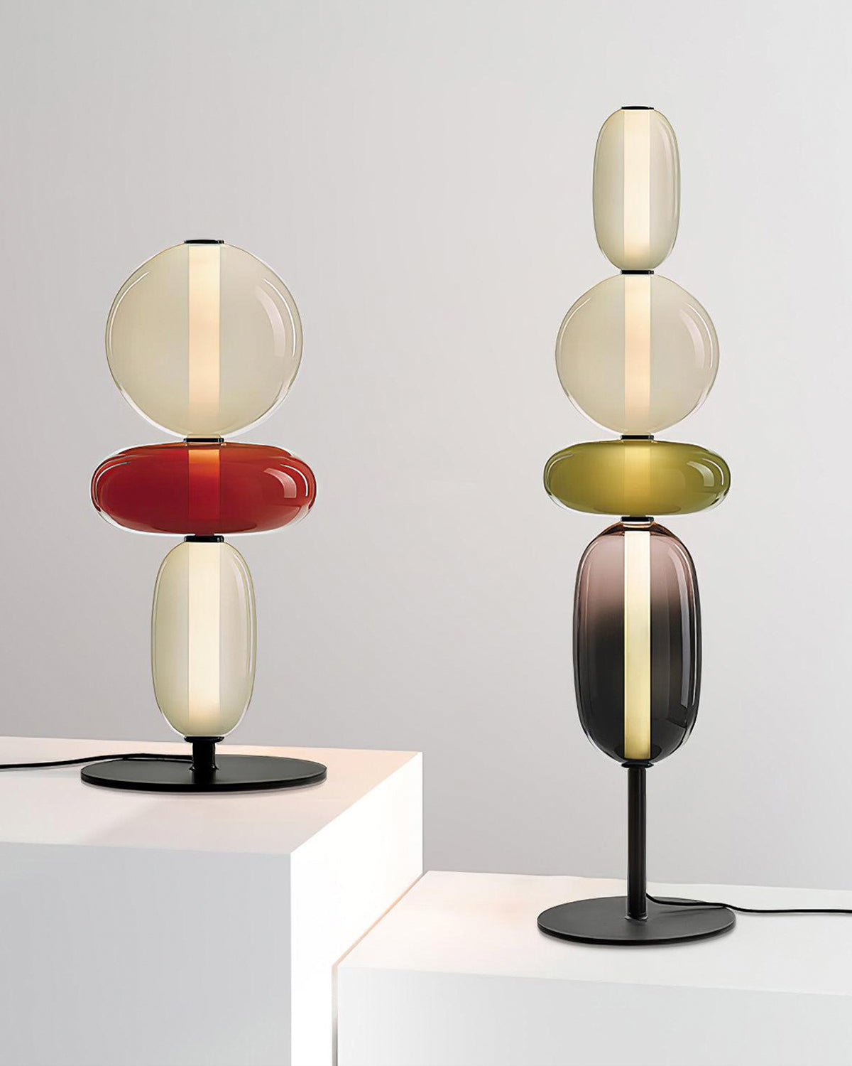 Glass Gourd String Floor Lamp