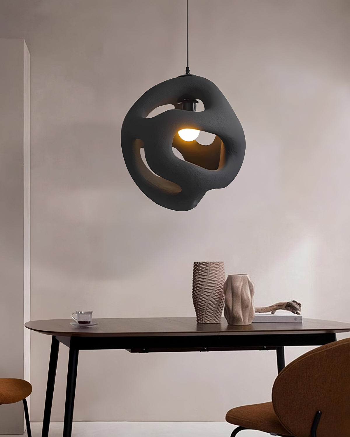 Twisted White Pendant Light