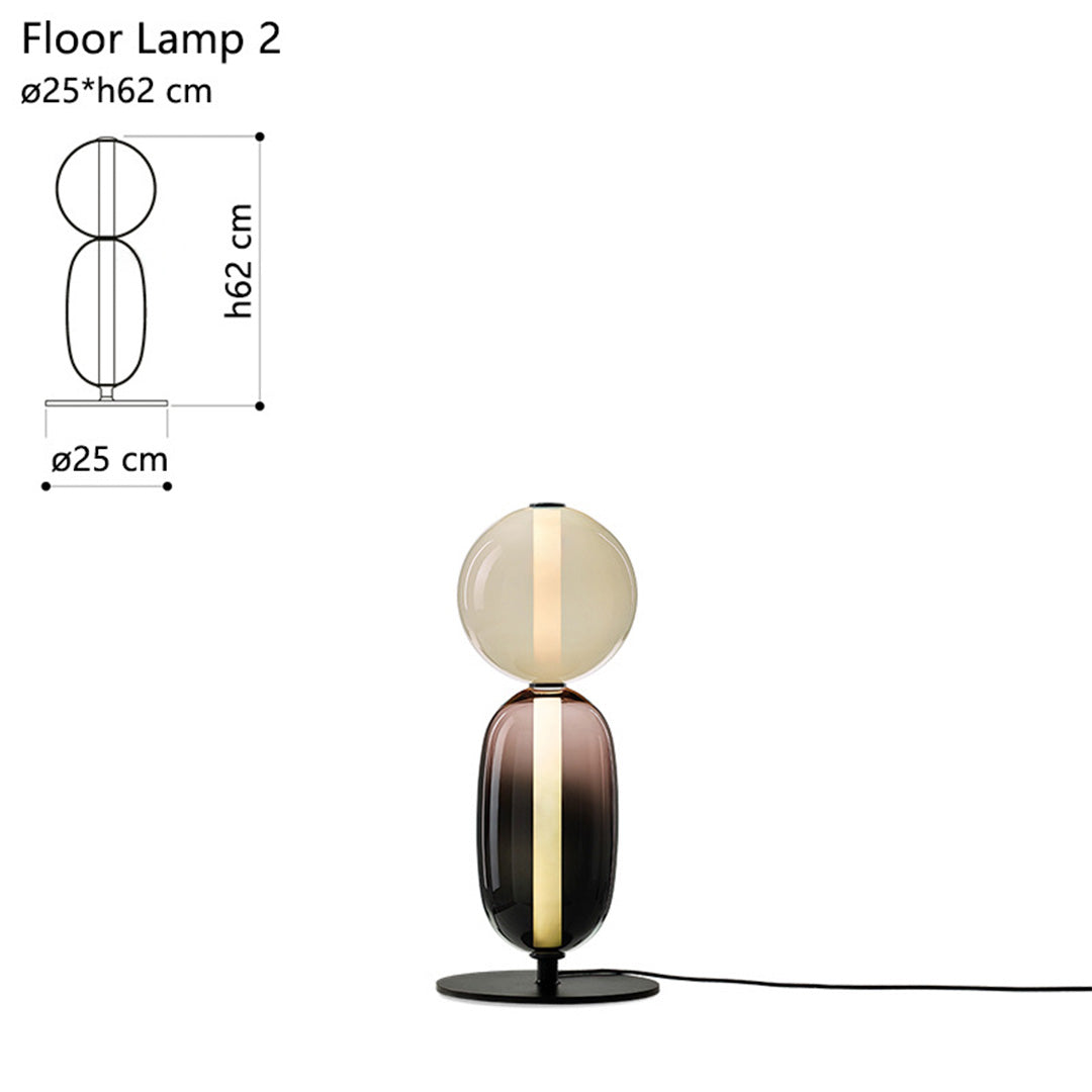 Glass Gourd String Floor Lamp