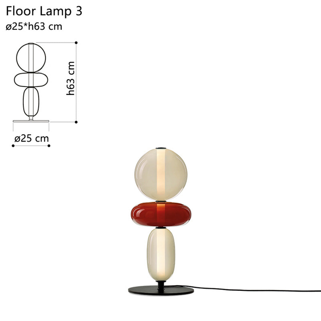 Glass Gourd String Floor Lamp
