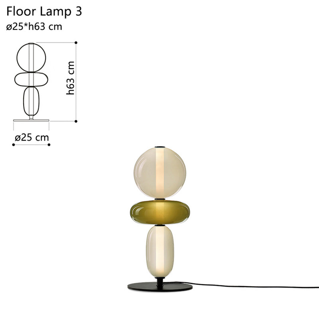 Glass Gourd String Floor Lamp