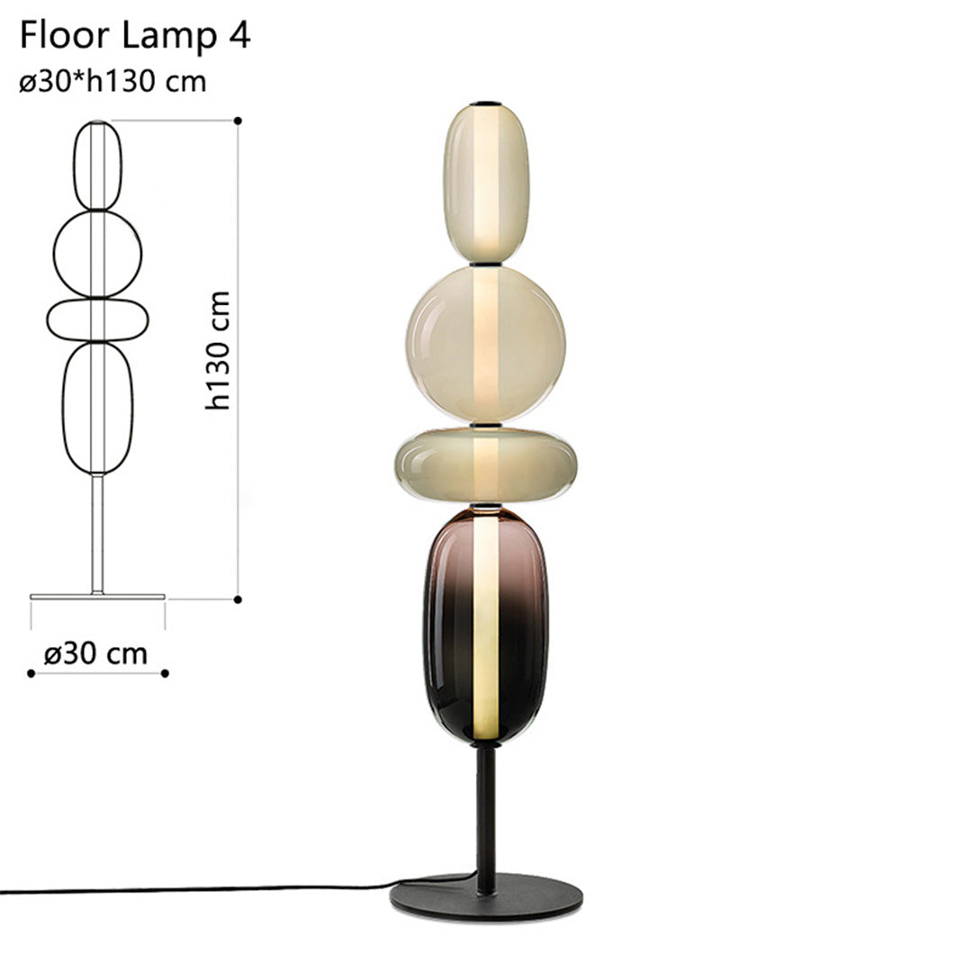 Glass Gourd String Floor Lamp