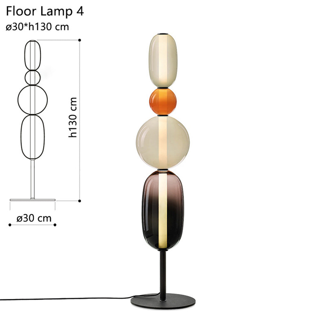 Glass Gourd String Floor Lamp