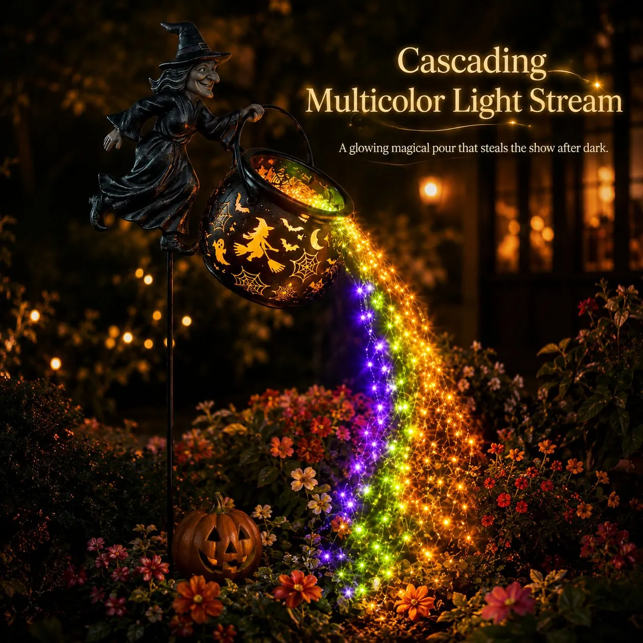 🧙♀️Halloween Witch Cauldron Garden Light