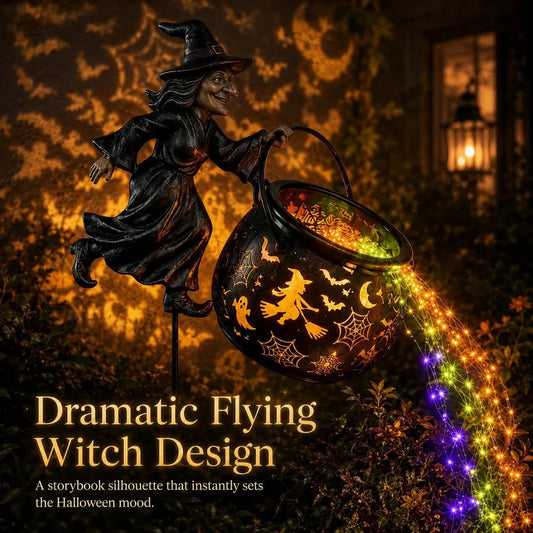 🧙♀️Halloween Witch Cauldron Garden Light