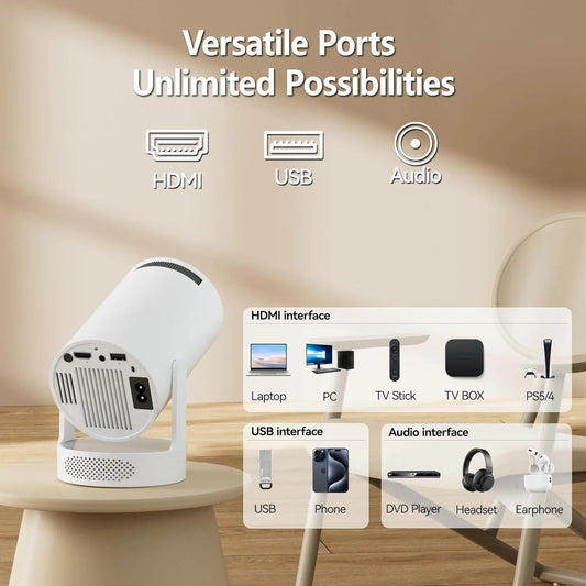 Mini 210° Smart Projector with Extra Large-Screen Display