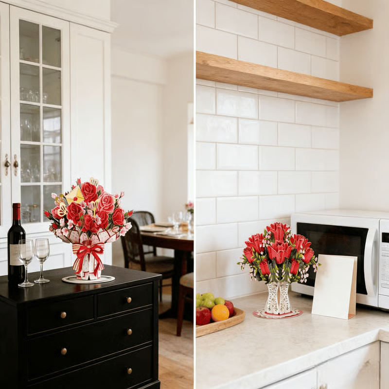 ๐55K+ SOLD! ๐ผ๐ Forever-Blooming 3D Flower Pop-Up Cardโ Personalized Love Message & Everlasting Bloom ๐