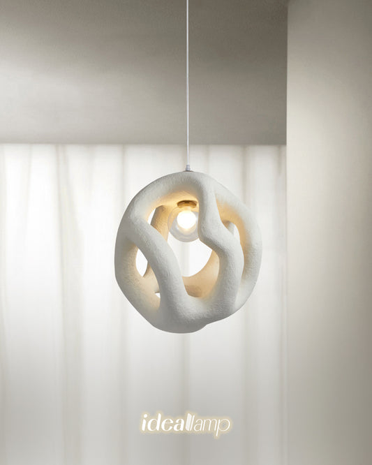Twisted White Pendant Light