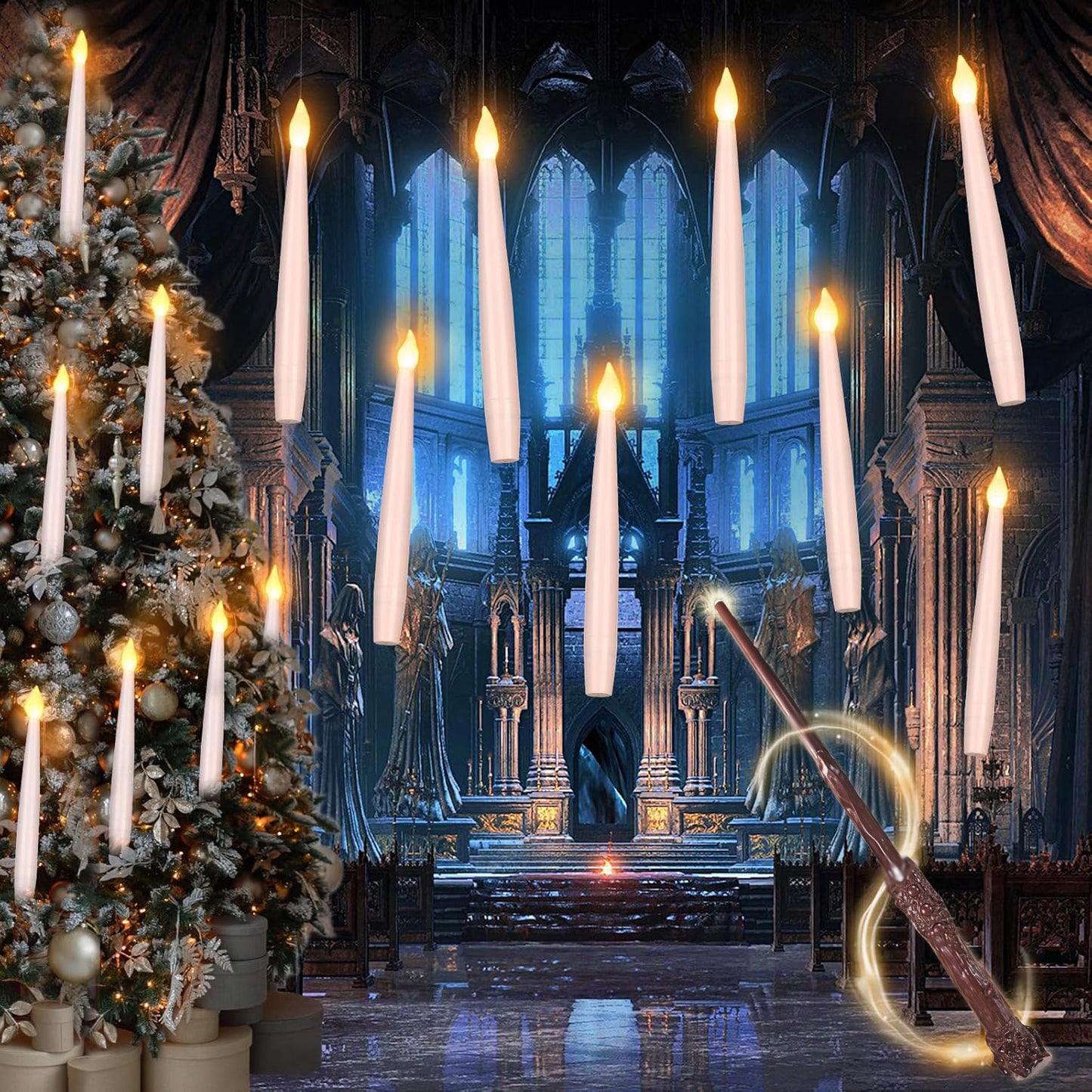 👻Flameless Candles with Magic Wand Remote 🔥