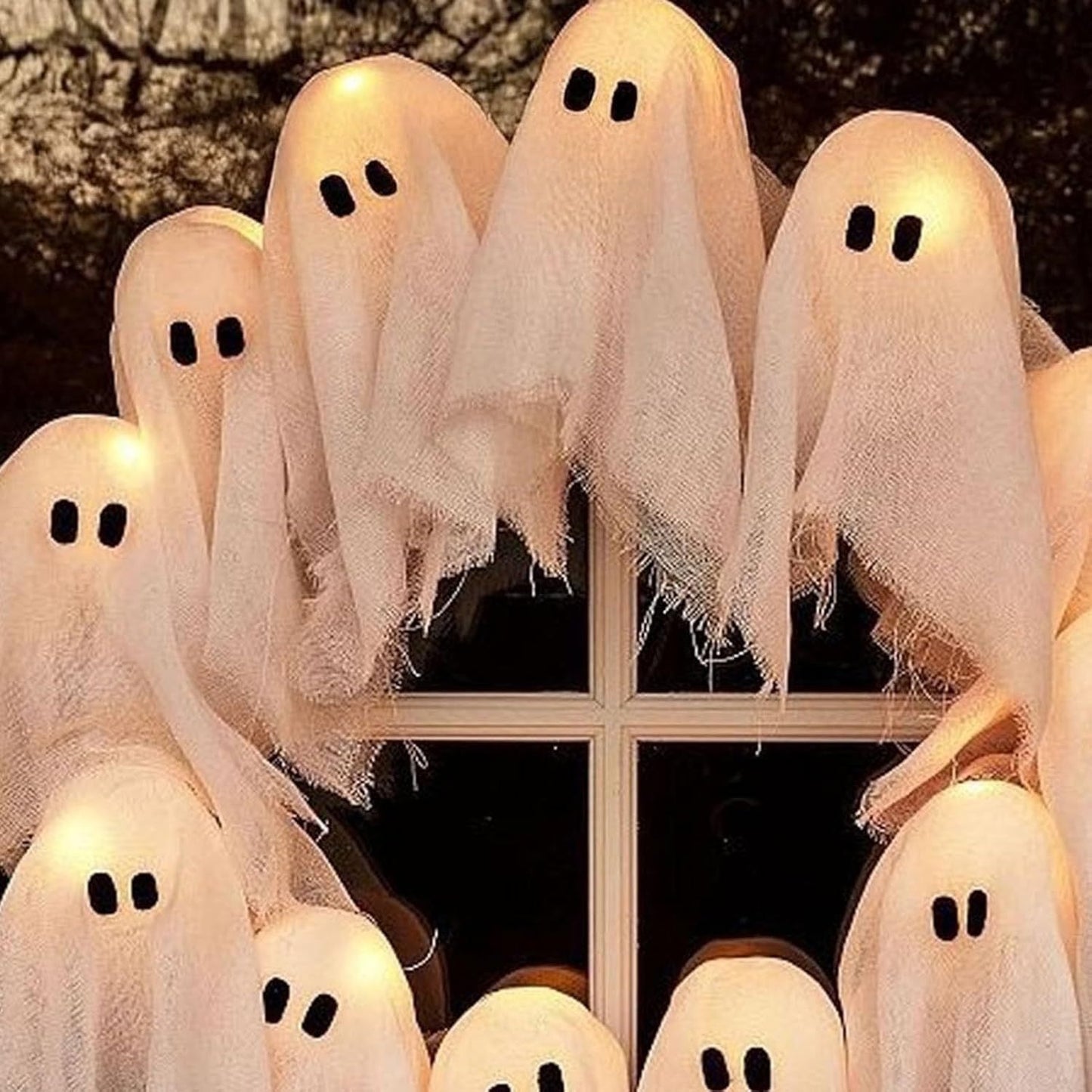 Halloween Ghost Wreath Light