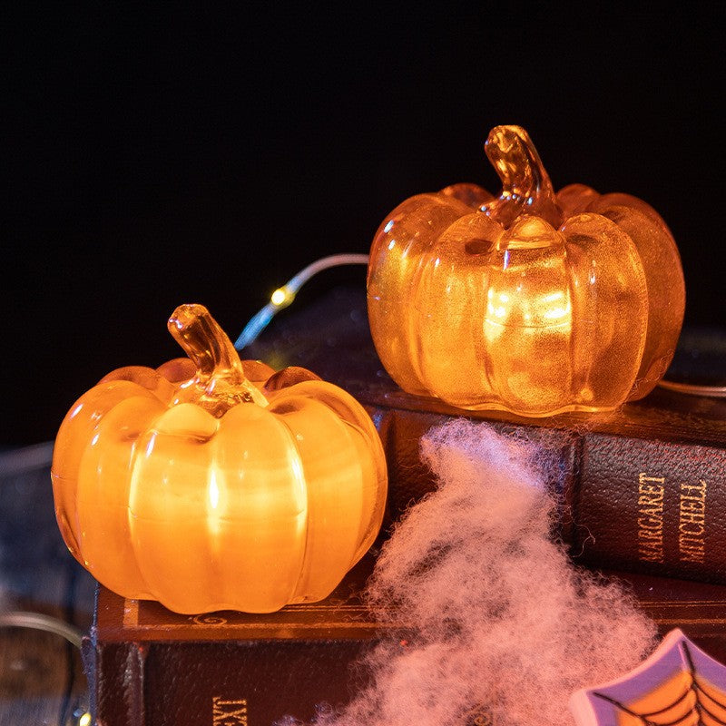 Halloween Glass Pumpkin Decoration
