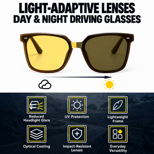 DuskShift Light-Adaptive Day & Night Driving Glasses