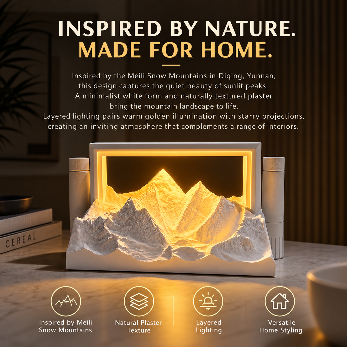 Golden Mountain 3-in-1 Projection & Aroma Lamp