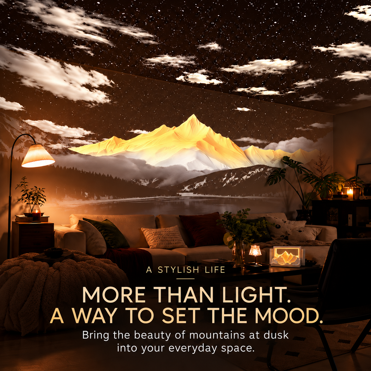 Golden Mountain 3-in-1 Projection & Aroma Lamp