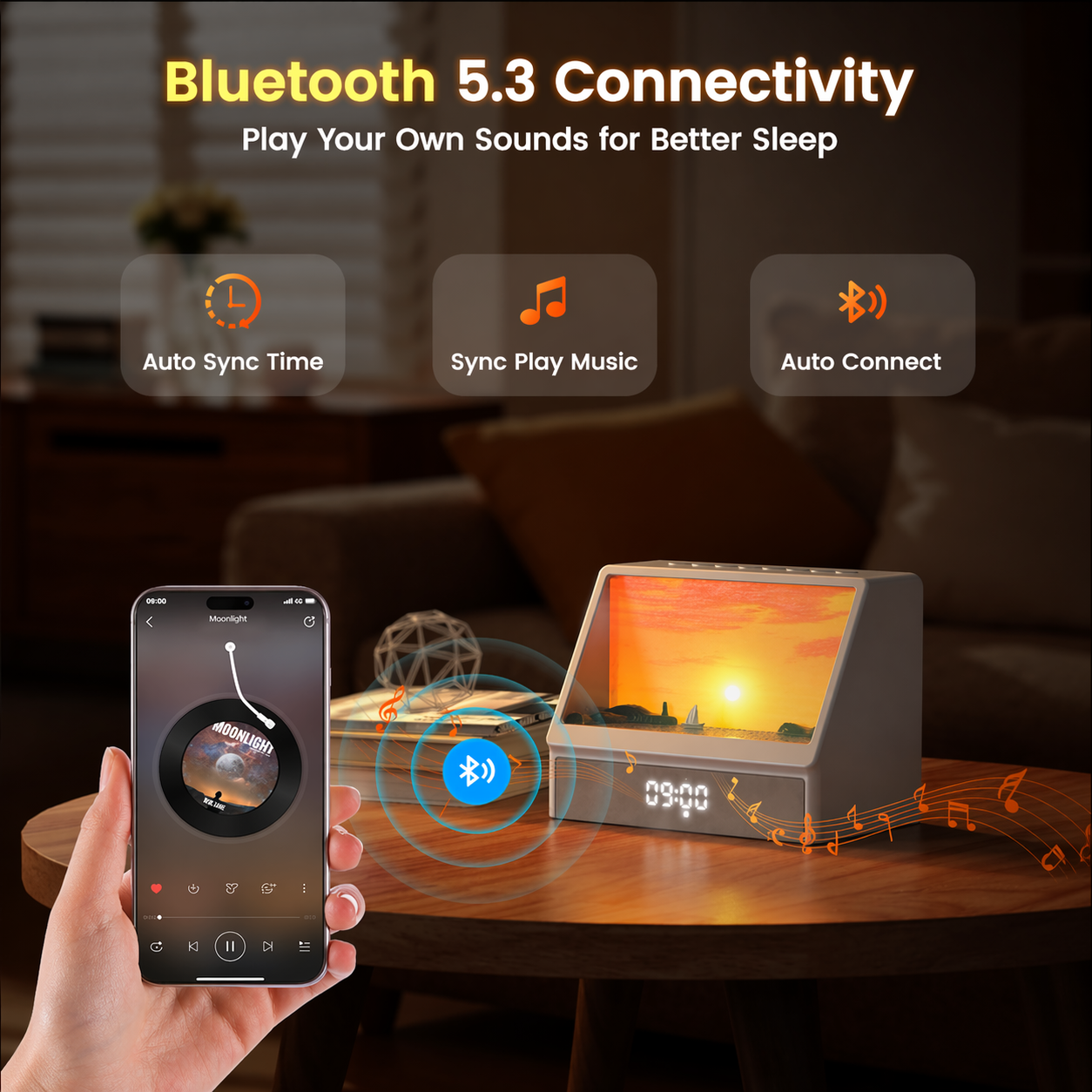Sunrise Alarm Clock Lamp for Heavy Sleepers with White Noise Machine