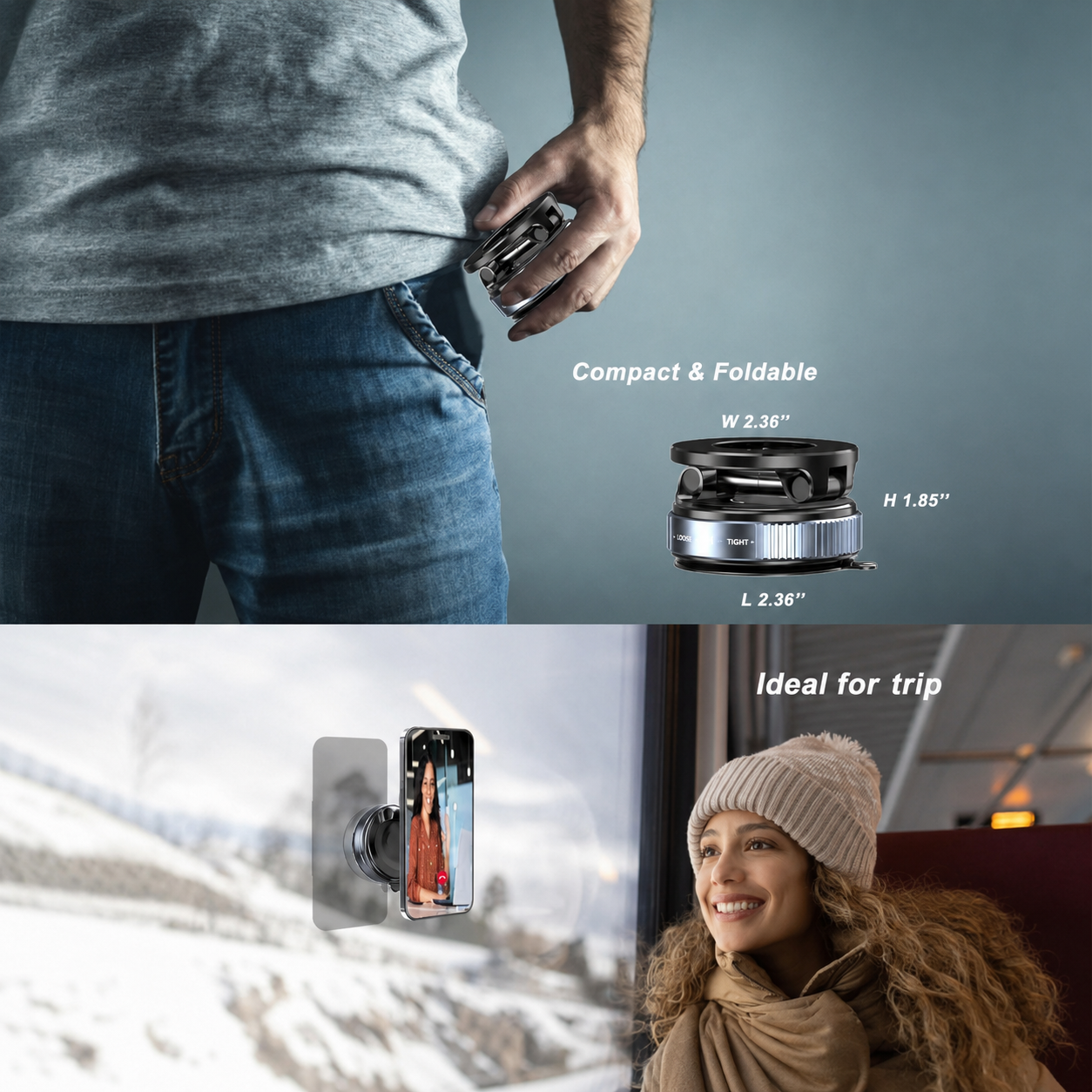 Upgraded 360° Magnetic Suction Phone Mount - The Ultimate Hands-Free Holder