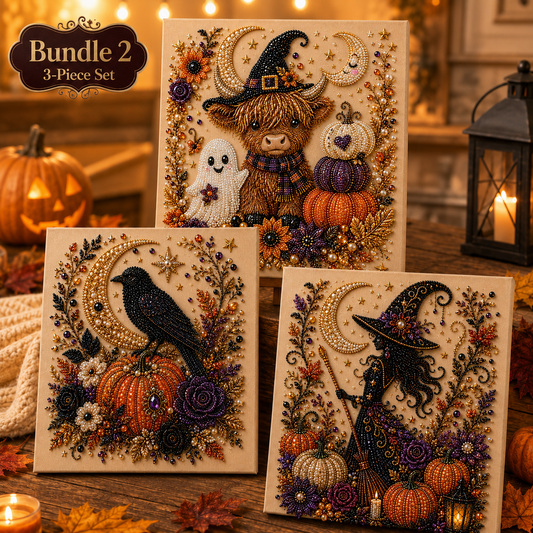 💥 Last Day 49% OFF – 👻✨ Halloween Pearl Art DIY Kit – Turn Tiny Pearls into Spooky-Cute Magic