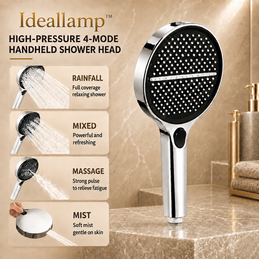 VortexRain XL Wide-Coverage 4-Mode Handheld Shower Head