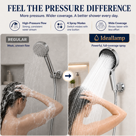 VortexRain XL Wide-Coverage 4-Mode Handheld Shower Head