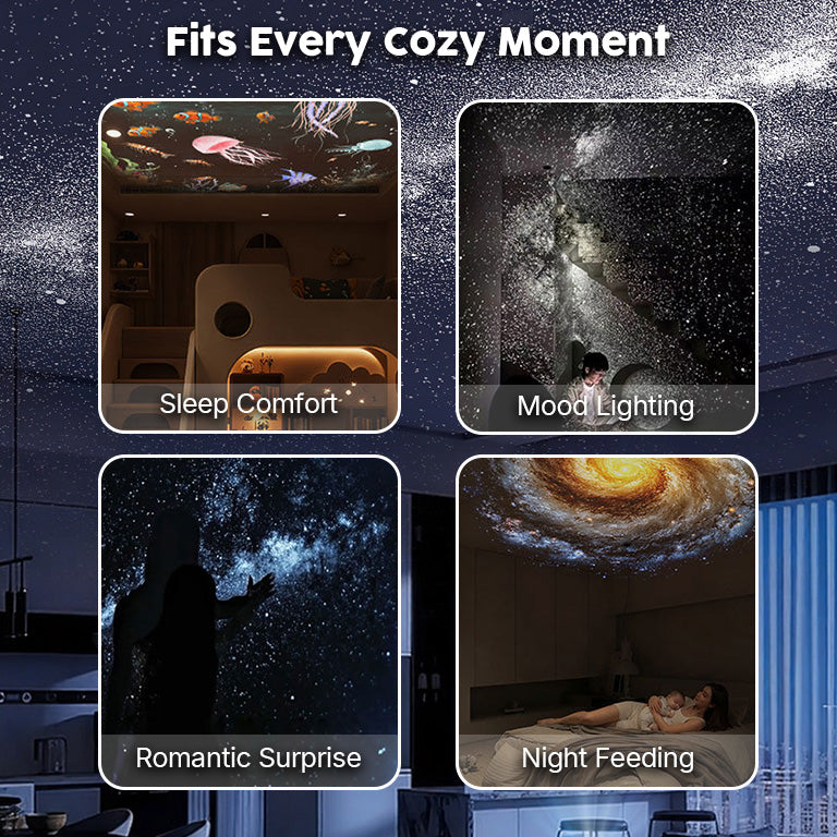 2-in-1 Galaxy Projector Night Light Bundle