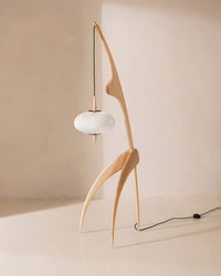 Walnut Vintage Living Room Floor Lamp