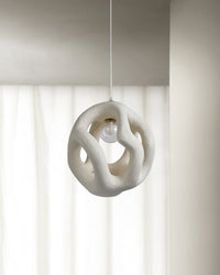 Twisted White Pendant Light