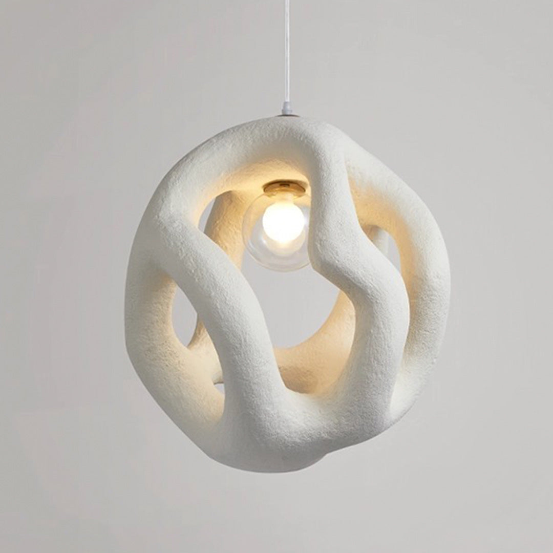 Twisted White Pendant Light