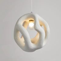 Twisted White Pendant Light