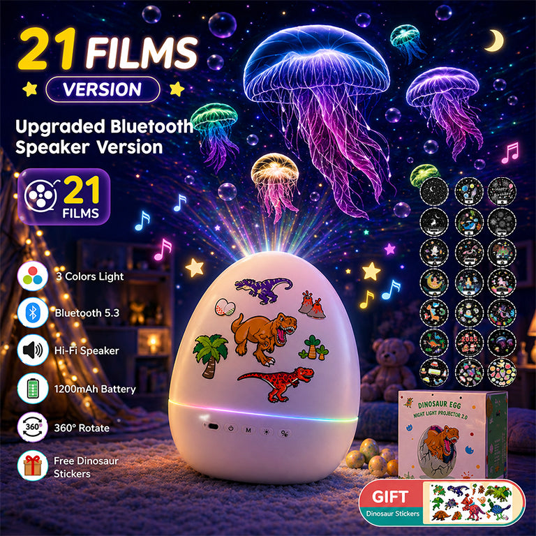 2-in-1 Dinosaur Egg Starry Sky Projector Light