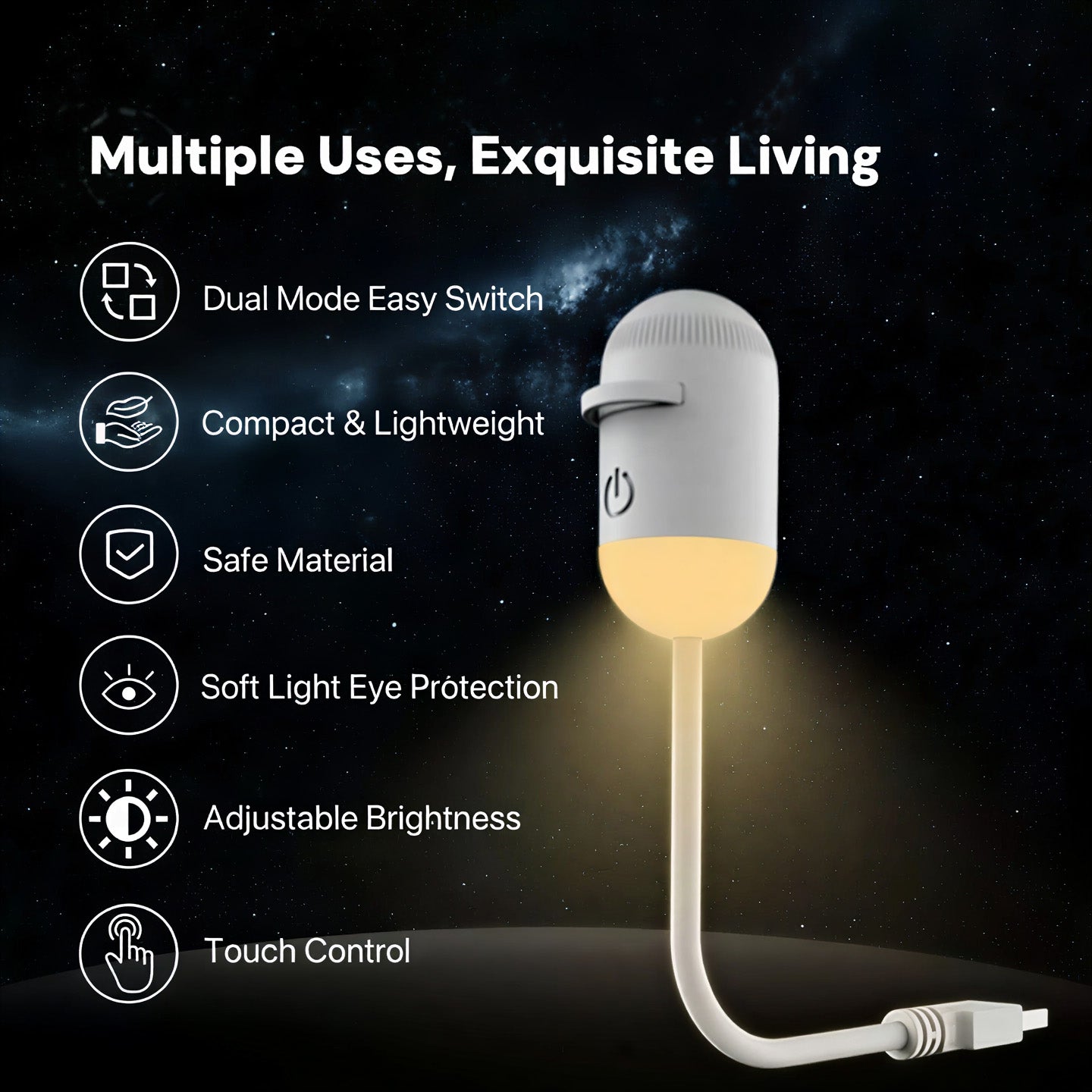2-in-1 Galaxy Projector Night Light