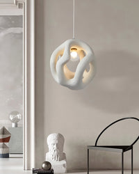 Twisted White Pendant Light